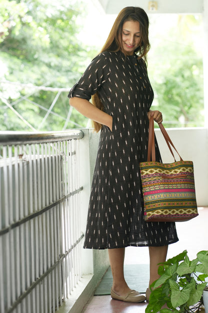 A-Line Cotton Ikat Kurta