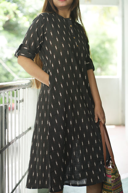 A-Line Cotton Ikat Kurta