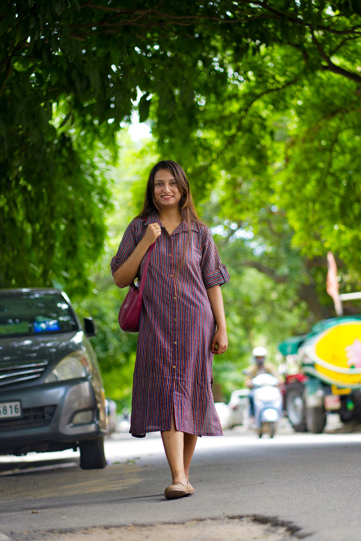 Striped Shirt-Style Kurta