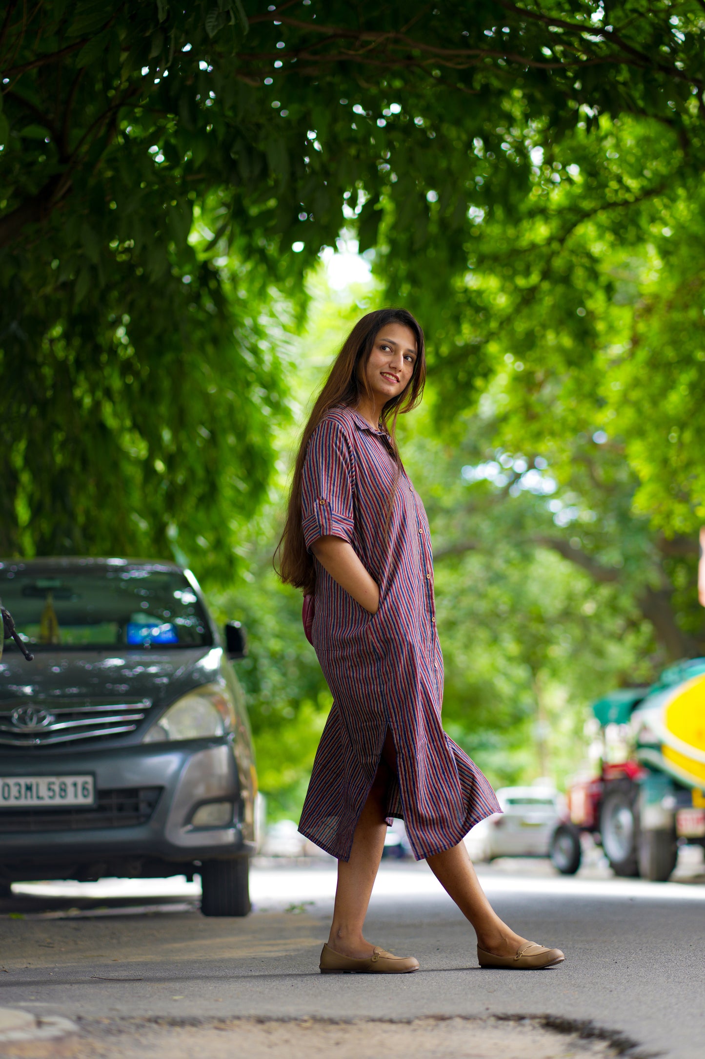 Striped Shirt-Style Kurta