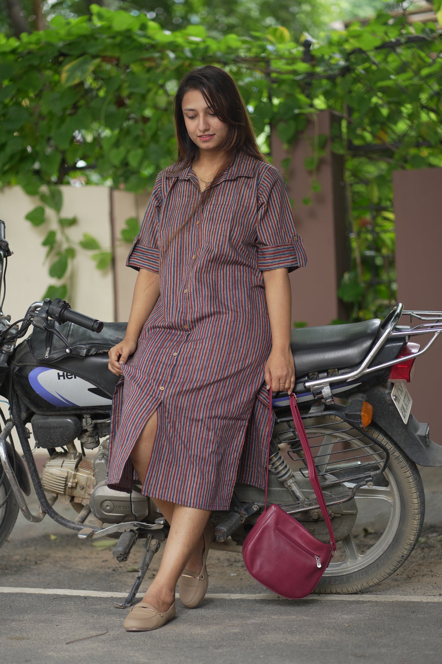 Striped Shirt-Style Kurta