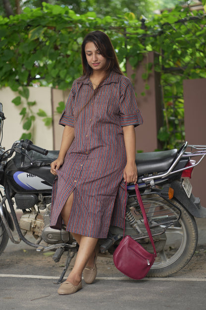 Striped Shirt-Style Kurta